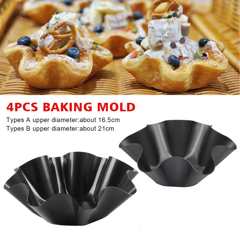 4Pcs Tortilla Maker Nonstick Taco Shell Maker Salad Bowl Carbon