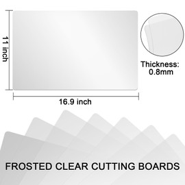 ZENFUN 30 Pack Plastic Cutting Board Mats, Flexible Clear Cutting Mats 17 x 11 In, Kitchen Cutting Board Sheets Frosted Placemats BPA-Free, Non-Porous