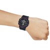 CASIO Men's G-Shock Duo Analog-Digital Watch, Red Lettering Bezel Black