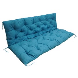 Porch Swing Cushions, 2-3 Seater Outdoor Cushions for Patio Furniture, Swing Replacement Cushions with 8 Straps, Suitable for Outdoor and Indoor (Peacock Blue,60 * 40 in)