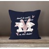 SpecialMe® Cushion Cover Saying Gift Love Friendship Rabbit Couple Heart
