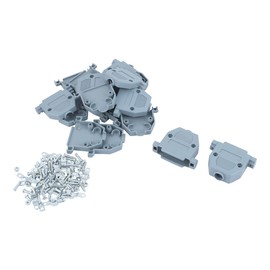sourcing map Serial Port D-Sub DB25 Connector Kits Plastic Hood Cover Housing Shell 10 Pcs
