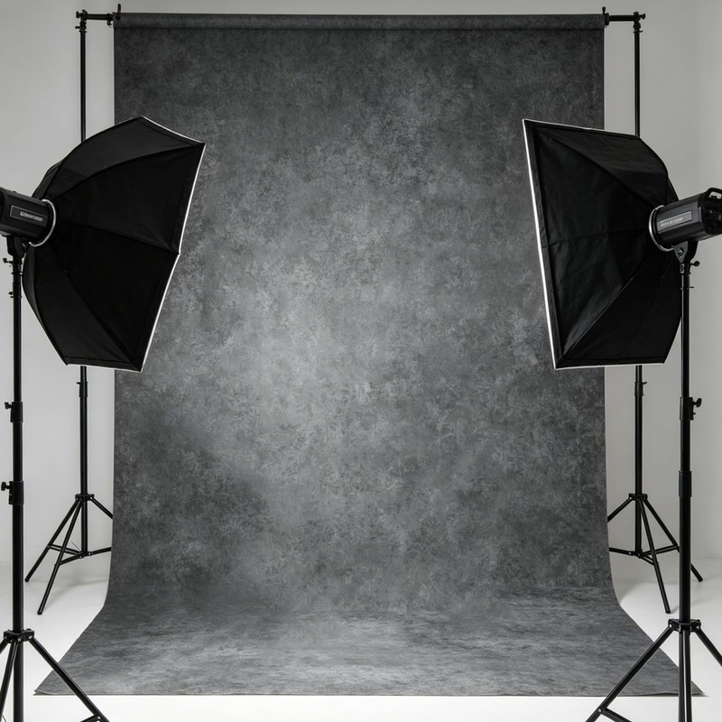 5x7 ft Gray Vintage Abstract Textured Photography Backdrop,Grey Background for