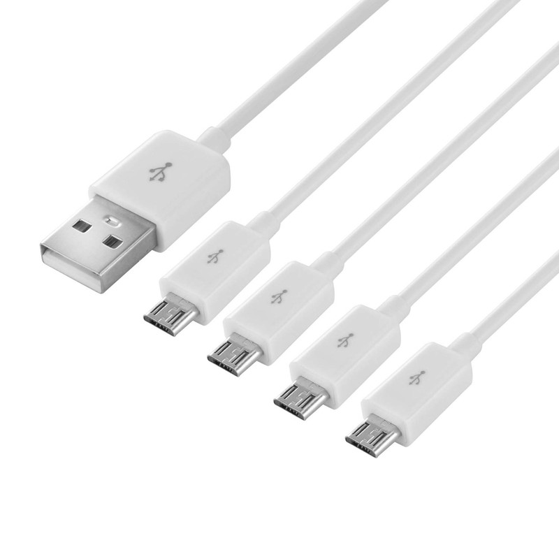 Herfair Micro USB Splitter - 4 in 1 Micro USB