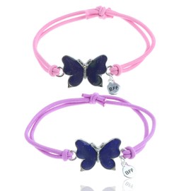 Cozevdnt Mood Bracelet with Pendant for Children, Children's Bracelet in Bright Rainbow Colours, Party Bags, Children's Birthday Gifts for Girls, Metal, No Gemstone