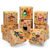 Qiqee 60pc Christmas Cookie Boxes with Window 4x4x2.5 Small Treat