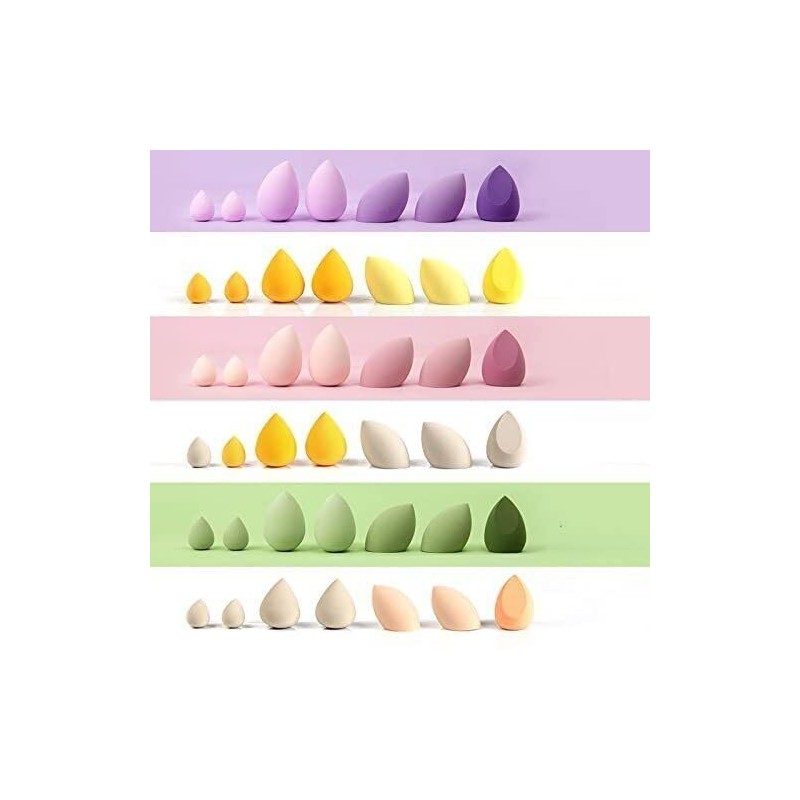 Conjunto de Esponjas Cosméticas (7 Piezas) Suaves para Maquillaje, Beauty
