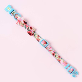 Mile High Life | Natural Wild Flower Collection | Soft Poly Cotton Fabric | Girl Dog Collars | Bowtie Collar (Lily, Small)
