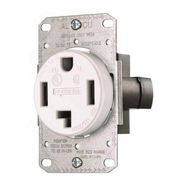 Hubbell RR430FW Receptacle SB 30Amp 125/250V 3P4W Flush Mounting, White