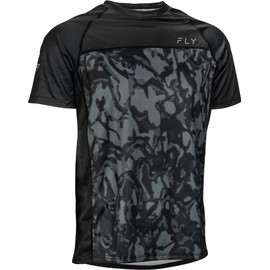 FLY Racing Bicycle Super D Jersey (Dark Grey Camo/Black, Large)