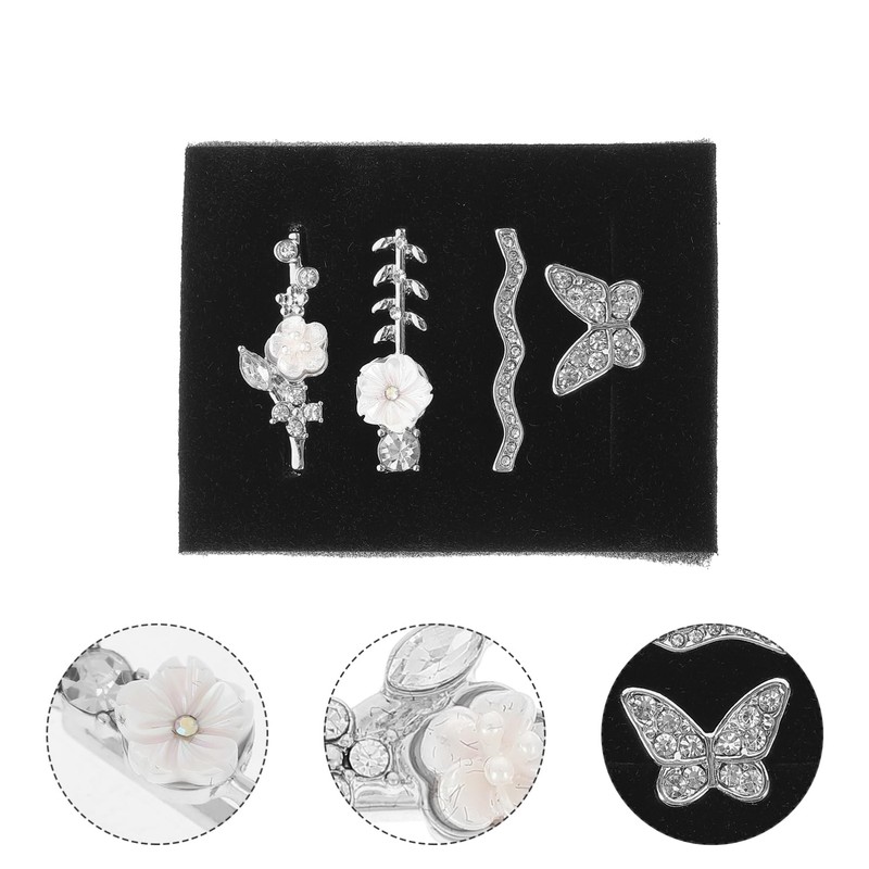 KOMBIUDA 4pcs Watch Strap Charms Decorative Rings Loops for Bands
