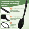 GEENOA Silicone Back Washer for Shower, Gentle Exfoliating Body &