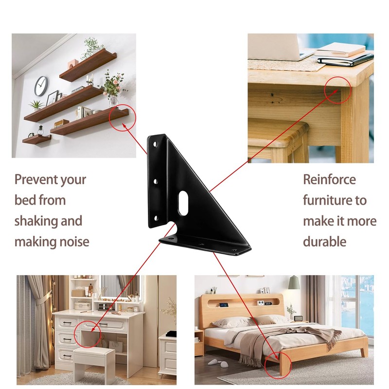 4 Pcs Heavy Duty Gusset Joints, Trapezi Corner Code, Bracket