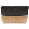 Jute Cosmetic Bag for Women Zipper Tassel Cosmetic Bag Cosmetic