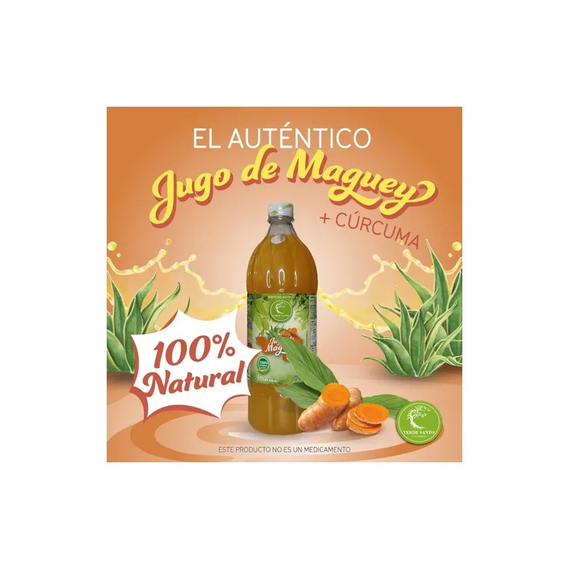 Jugo Verde Santo Magey Con Curcuma Michoacan Asado Paq 4