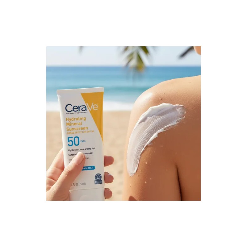 Cerave Hydrating Mineral Sunscreen Spf 50 Face 75ml
