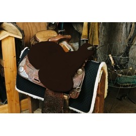 ENGEL GERMANY Sheepskin Seat Saver Western Saddle colour brown (Sabez 3)