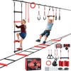 Hapfan Ninja Warrior Obstacle Course for Kids with Rickety Bridge,