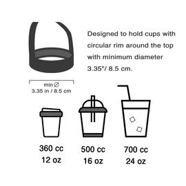 Portable Beverage Cup Foldable Holder Carrier, Tainada Reusable Drink Sleeve Handle Carry Strap for Coffee, Bubble Tea, Hot & Cold Drink with Integrated Straw Holder (Coffee Pattern Green)