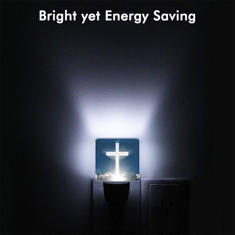 BLYKVGHQ Cross Heaven Night Light,Modern Night Lights Plug into Wall,Dusk