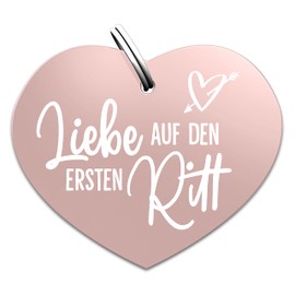 Soulhorse Brand Horse Pony Dogs Lucky Tag Horse Tag Gücksbringer Guardian Angel Saddle Heart Bridle Bridle Breastplate Key Ring Talisman Animals and People Love on the First Ride Rose