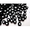 500pcs Heart Beads Round Flat Black 7mm Craft Material Huey