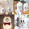 18 Pcs Easter Bunny Face Vinyl Decals - Bunny Faces