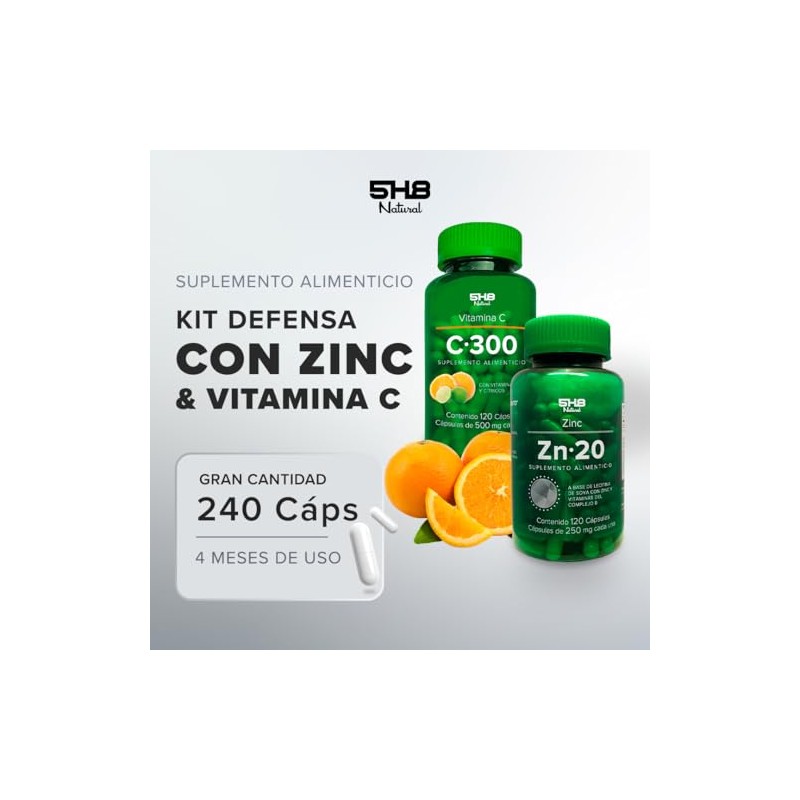 Vitamina C + Zinc - Kit Defensa con Complejo B