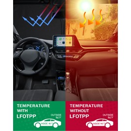 LFOTPP C-HR CHR Auto Sonnenschutz für Frontscheibe Innen, Windschutzscheibe Sonnenblende Faltbare Sonnenschutzfolie Zubehör