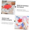 NUOBESTY 20pcs Fall Maple Leaf Paper Cuts Paper Cutouts Red