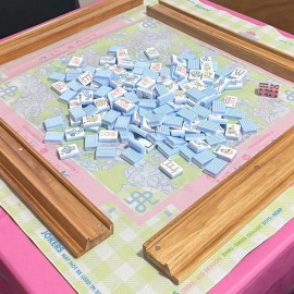 ,Acrylic Luxury Mahjong,American Mahjong Set with 160 Tiles,Miss Darling Mahjong Tiles,Custom 4-Layer Mahjong TilesColor: Tortoiseshell Brown-RL(20inch)