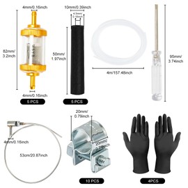 Seconero 23-Piece Fuel Standpipe Set, 4 m Diesel Heating Fuel Line for Car Auxiliary Heater Diesel, Standpipe Set with Oil Filter, Connection Pipe, Hose Clamp, Screwdriver, Gloves