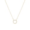 LOYATA Karma Open Circle Pendant Necklace, 14K Gold Plated New