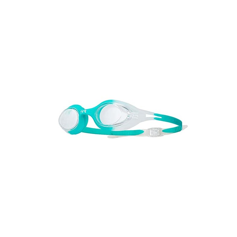 TYR Hydra Flare Adult Swim Goggles, Clear/Turq