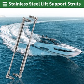 Motoforti 10inch/254mm 25lb/110N/11kg Stainless Steel Marine Lift Support Struts Boat Hatch Gas Springs 2pcs