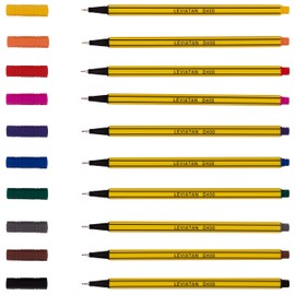 LEVIATAN D400 Fineliner Set 10 Colors - Fine Line Pen Colorful Suitable For Everyday Use - Line Width Approx. 0.4 mm