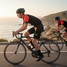 IAGUSOT Men’s 3D Padded Cycling Bike Bib Shorts,Youth Bicycle Biking Bib Shorts (US, Alpha, X-Large, Regular, Short, 5, Black)