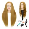Sirydtm 28" Mannequin Head with Human Hair Light Brown 80%
