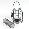 Iron Cage Bird Feeder Metal Bird Food Dispenser Hanging Feeding