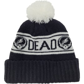 Ripple Junction Grateful Dead Adult Unisex Verbiage Knit Beanie Black/White