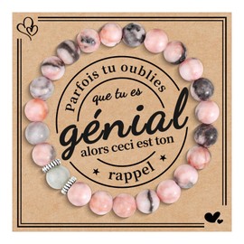 BOCHOI Healing Beaded Bracelet for Woman Sister Best Friend Mother Daughter Girllfriend Wife, Pink Unique Inspirational Jewlery Women, Bracelet Femme, Valentines Day Gift for Her You are Awesome