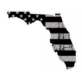 CustomDecal US Florida State (N1) Distressed Flag Vinyl Decal Sticker Car/Truck Laptop Window
