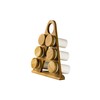 Porcelain Spice Rack with Bamboo Stand