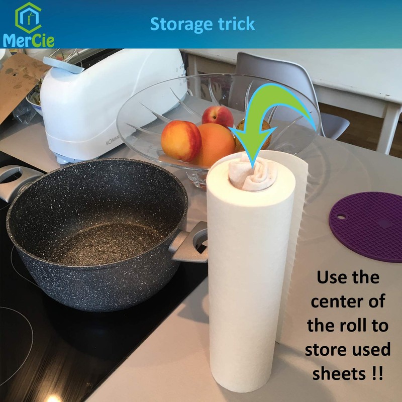 MerCie Washable Bamboo Kitchen Roll | 25 Reusable Sheets 28