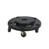 PLASTIC PRINCE Trash Can Dolly with Wheels, Black Garbage Roller