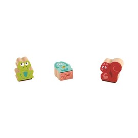 Hape Pawprint Ink Stamps – 12-Piece Animal-Themed Stamp Set for Creative Fun, Ages 3+