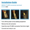 2PCS CT-40FA Welding Terminal Connector, Welding Lug Connector Adapter, for