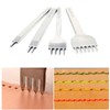Leather Craft Tool Hole Punches 1+2+4+6 Prong Lacing Stitching Punch,