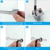 Waziaqoc 2PCS Sliding Glass Door Ratchet Lock with Chrome Finish,