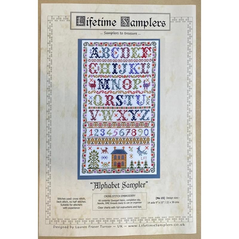ABC Traditional Alphabet Sampler - Complete Cross Stitch kit on